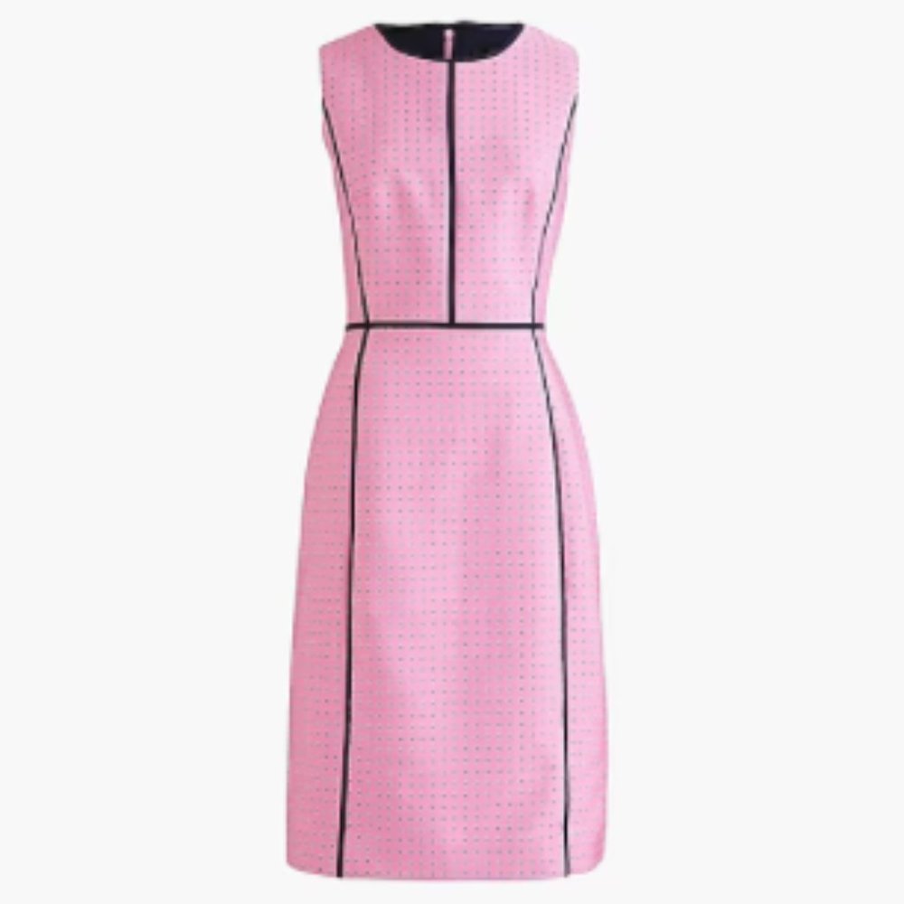 NWT J. Crew  10 Petite sheath dress in crimson foulard